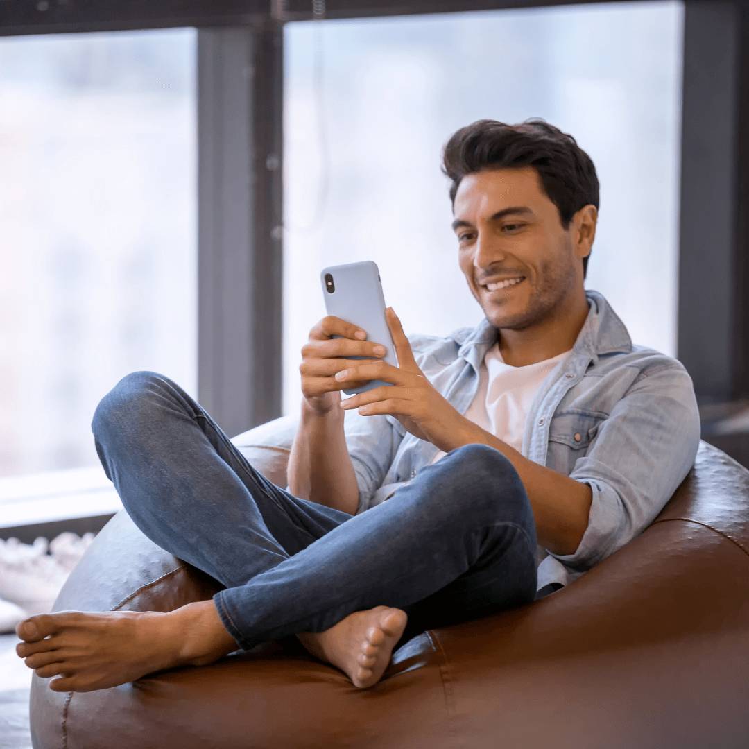 Person using mobile phone